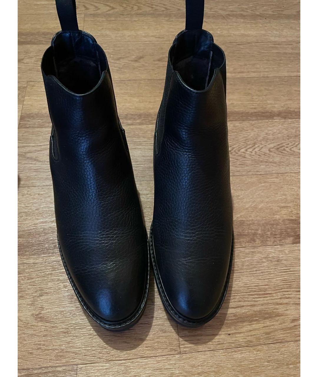 DOUCAL'S Черные кожаные ботинки, фото 2