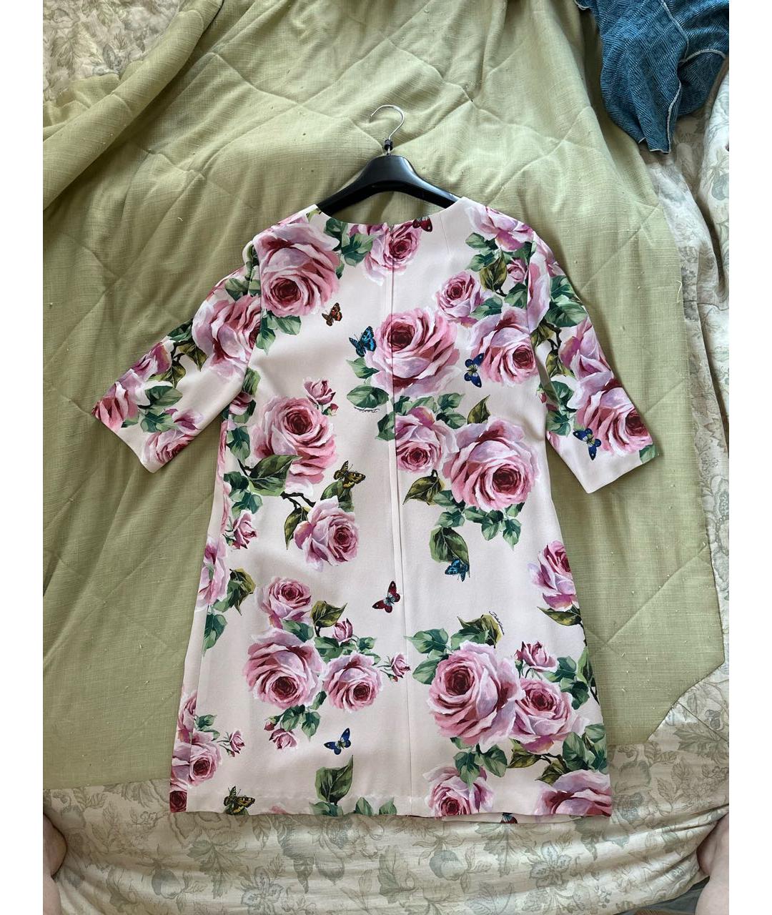 DOLCE&GABBANA Розовое вискозное коктейльное платье, фото 2