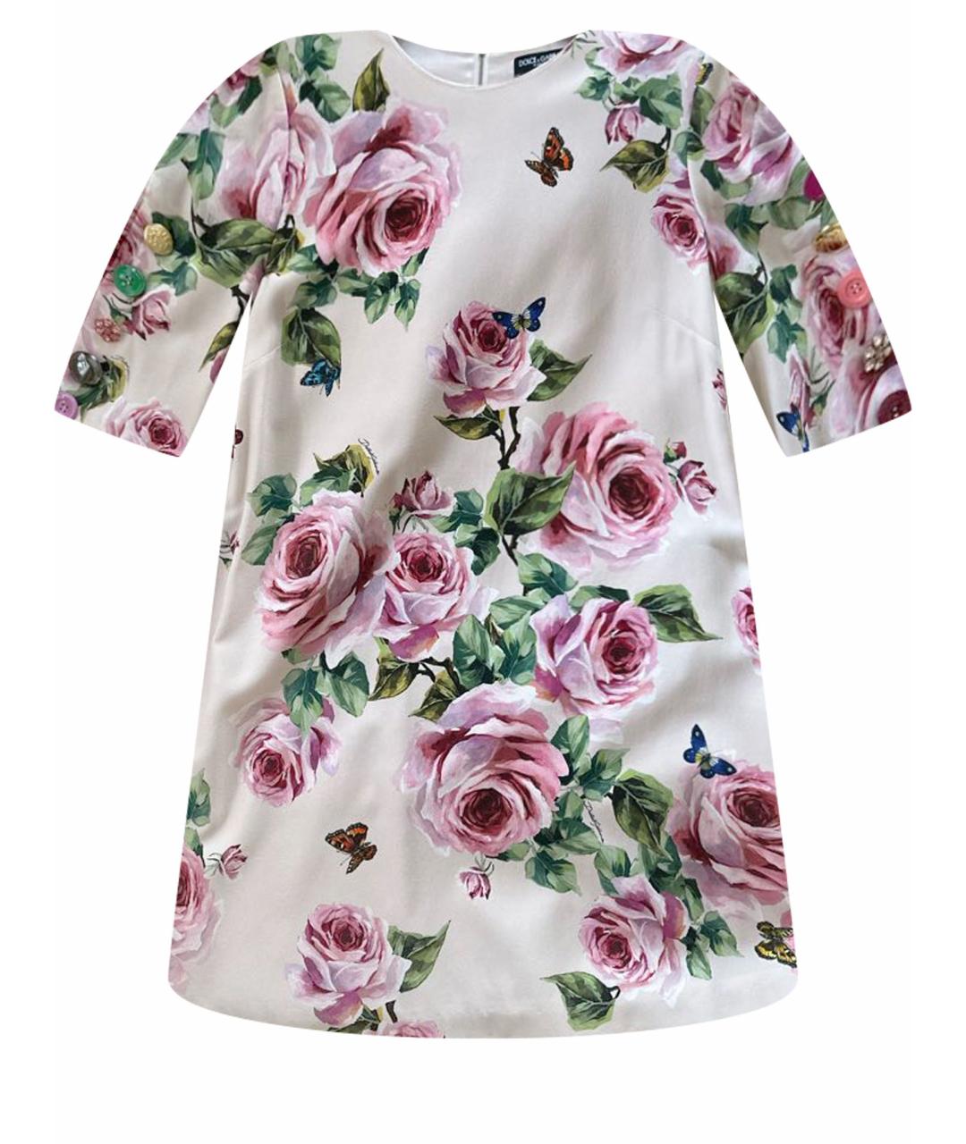 DOLCE&GABBANA Розовое вискозное коктейльное платье, фото 1
