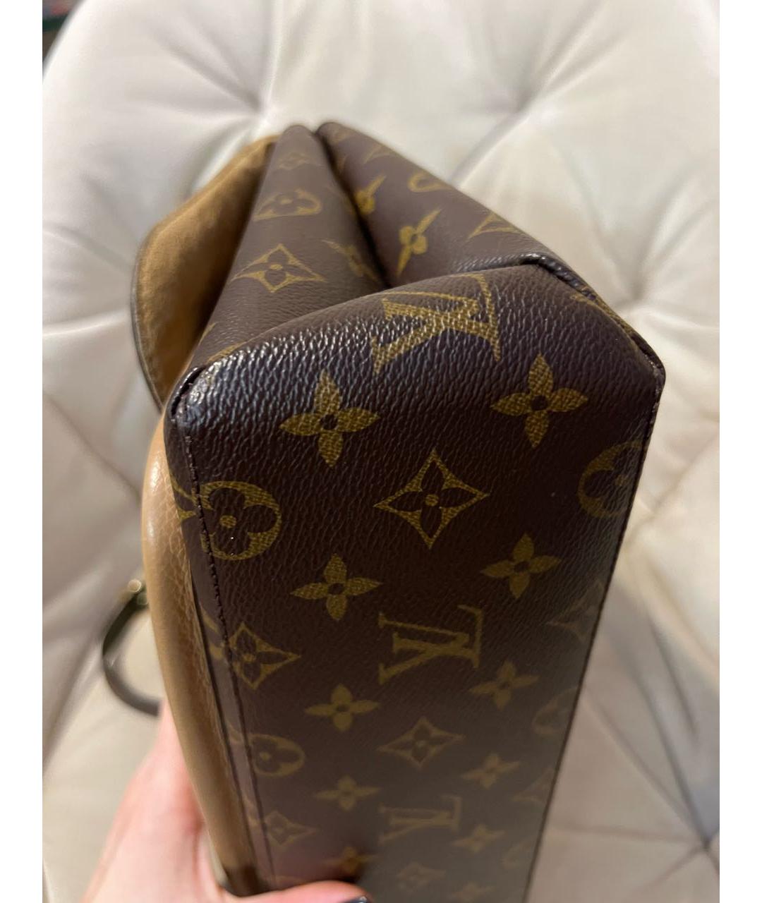 LOUIS VUITTON PRE-OWNED Коричневая кожаная сумка с короткими ручками, фото 7