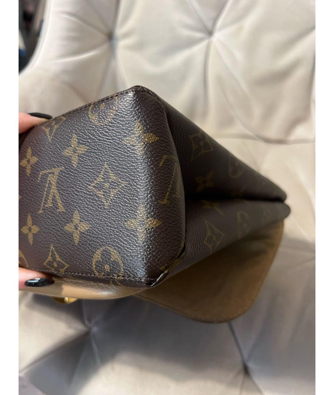 LOUIS VUITTON PRE-OWNED Коричневая кожаная сумка с короткими ручками, фото 6