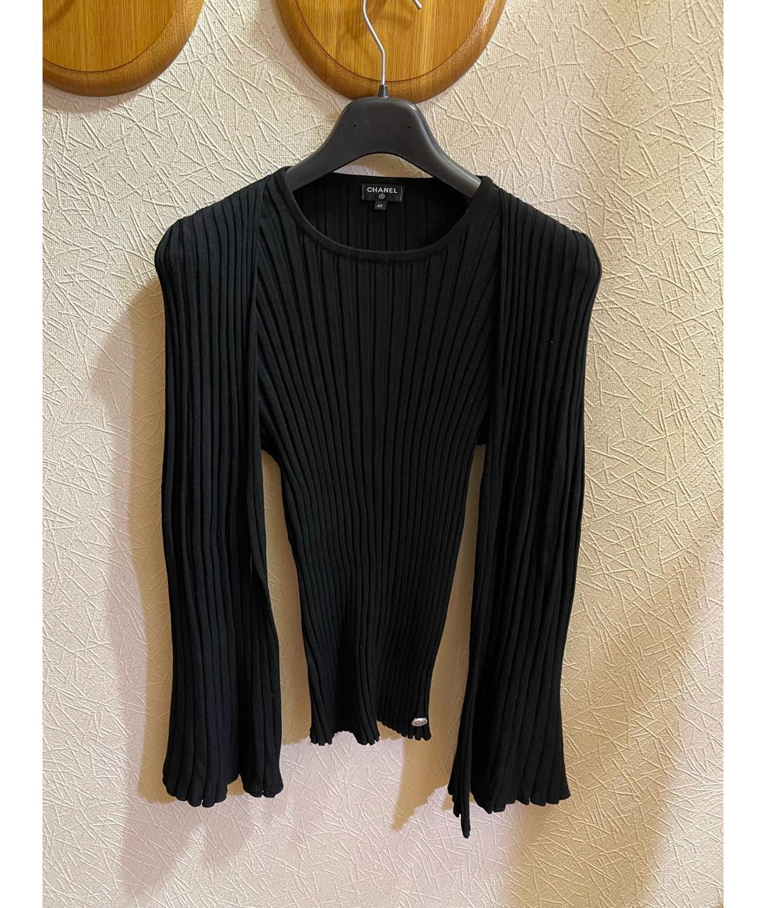 CHANEL PRE-OWNED Черный шерстяной джемпер / свитер, фото 9