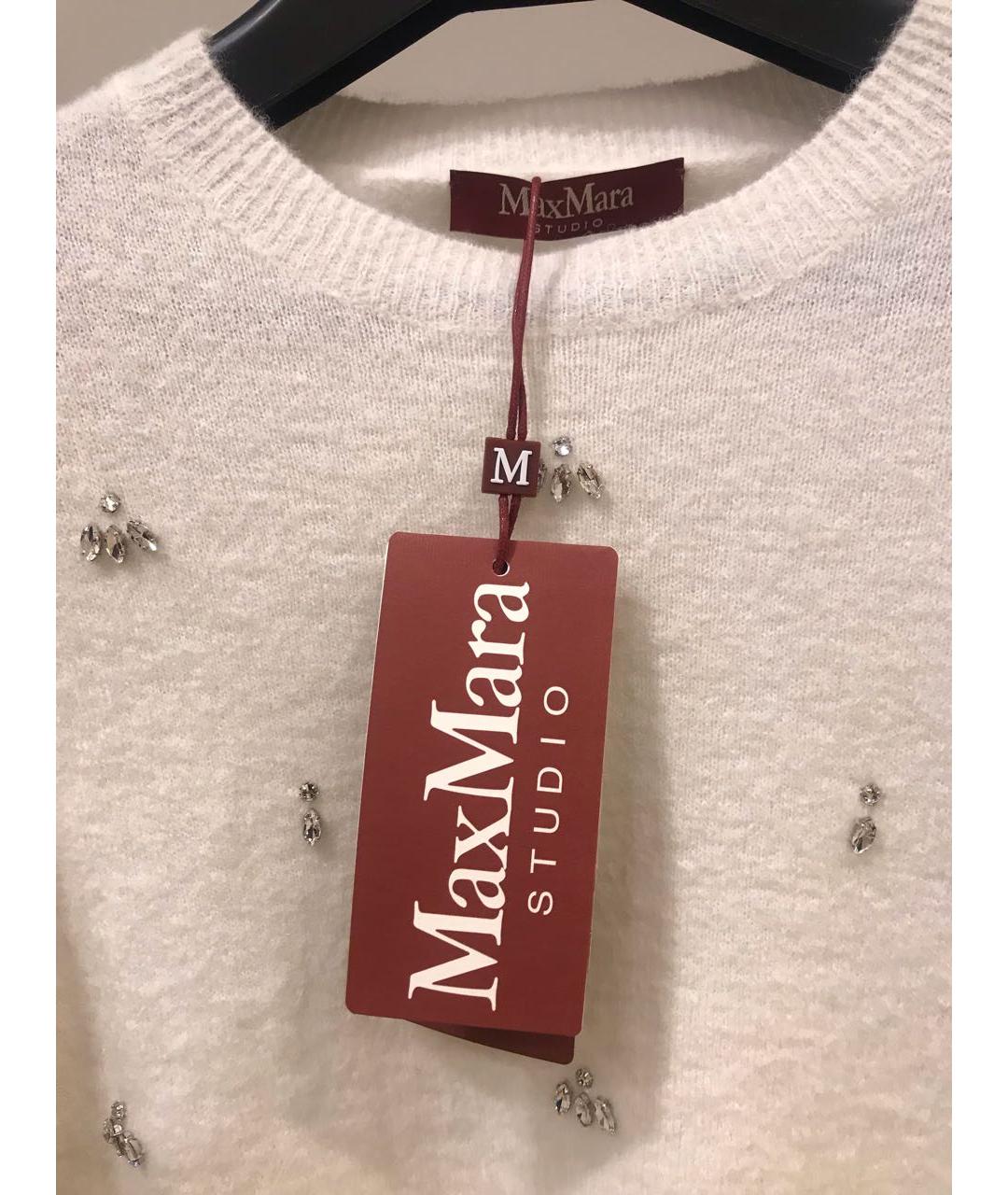 MAX MARA STUDIO Белый джемпер / свитер, фото 3