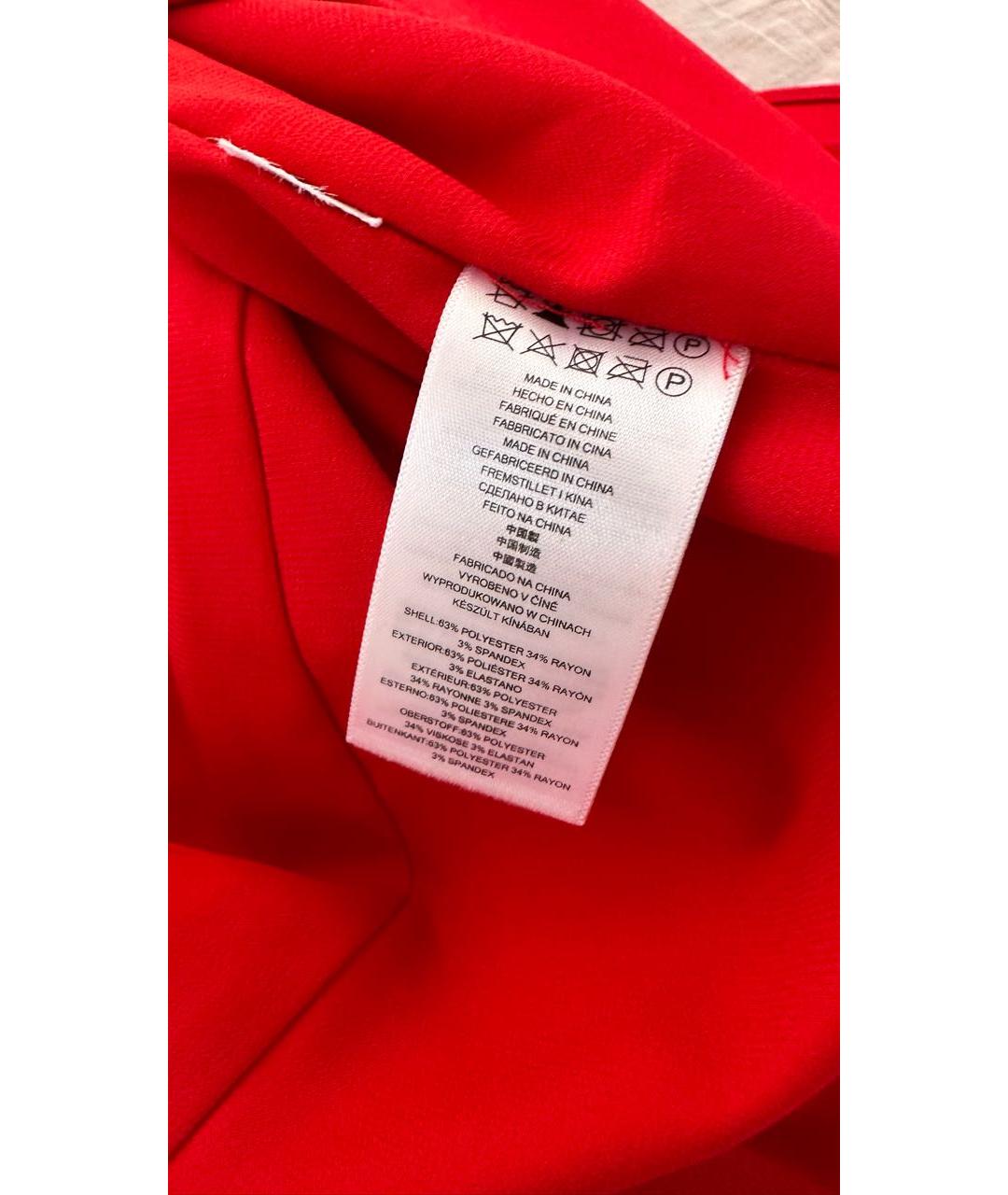 MICHAEL MICHAEL KORS Красное полиэстеровое коктейльное платье, фото 5