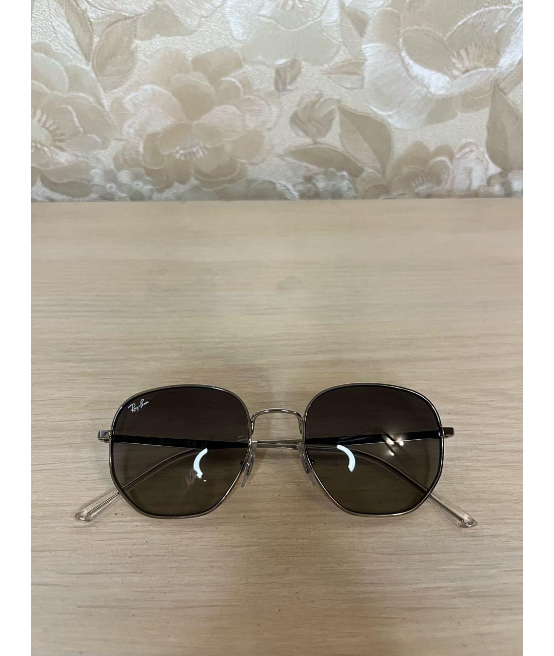 RAY BAN Серые металлические солнцезащитные очки, фото 5