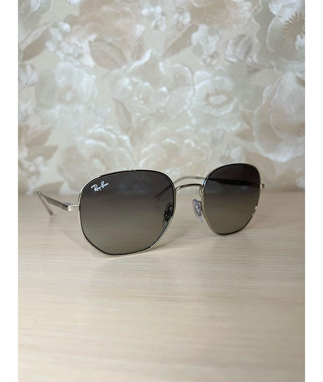 RAY BAN Серые металлические солнцезащитные очки, фото 2