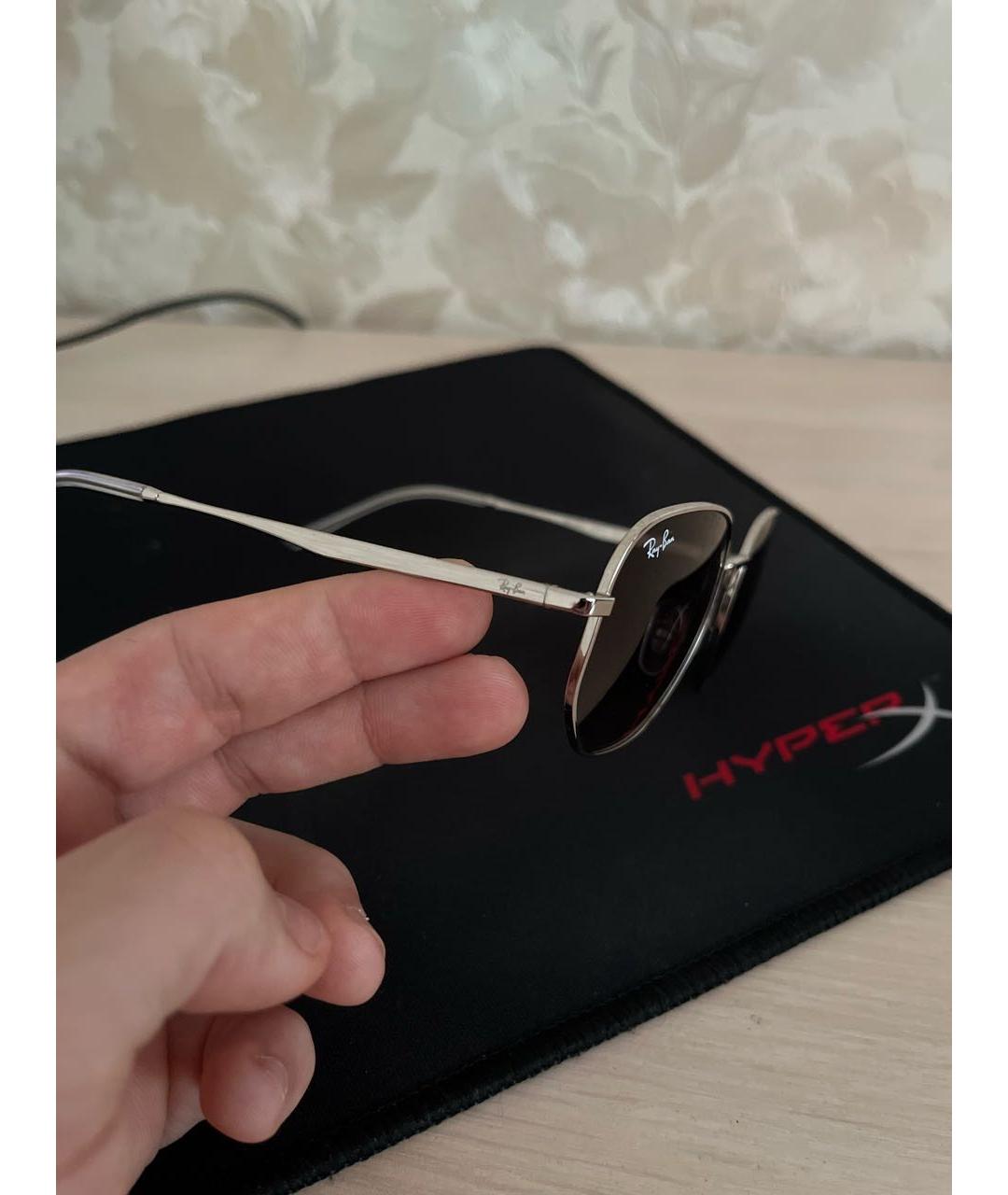 RAY BAN Серые металлические солнцезащитные очки, фото 3