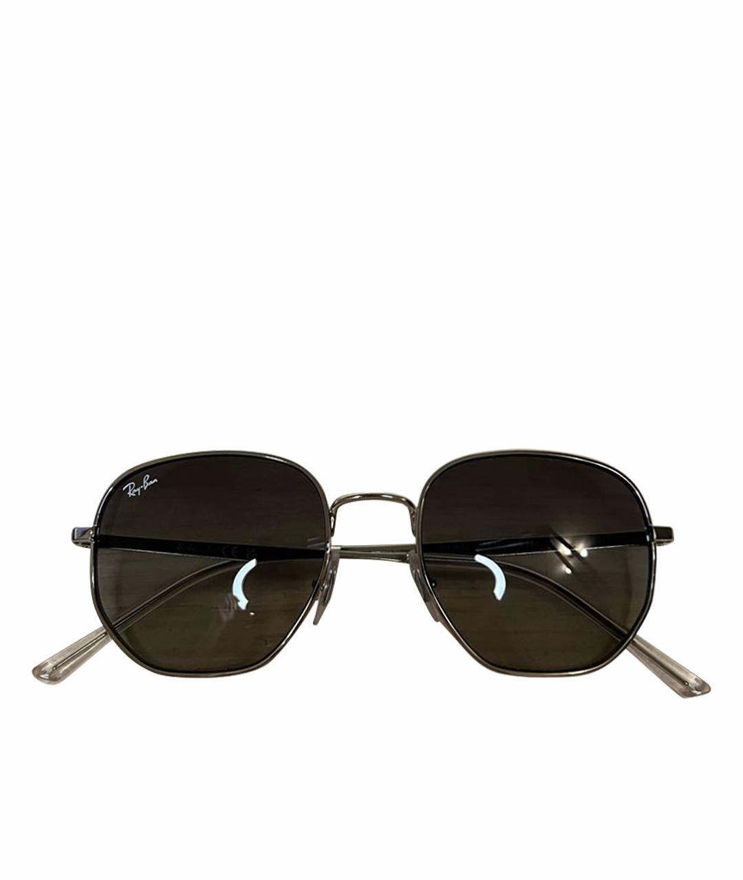 RAY BAN Серые металлические солнцезащитные очки, фото 1