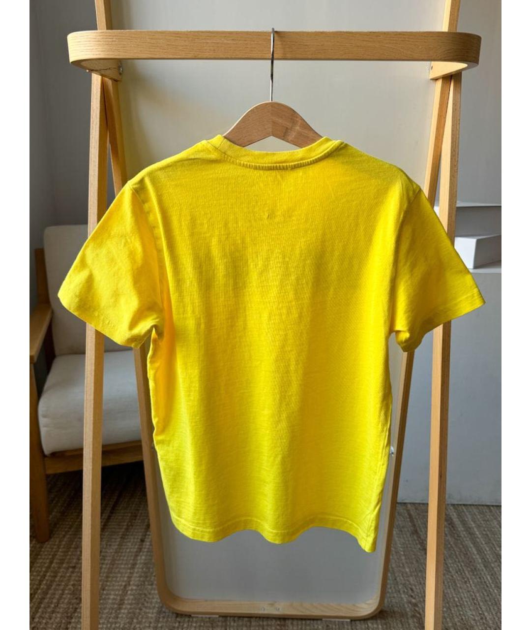 DSQUARED2 Желтая хлопковая детская футболка, фото 2