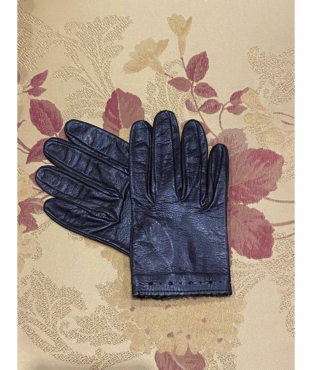 COSTUME NATIONAL Черные кожаные перчатки, фото 2