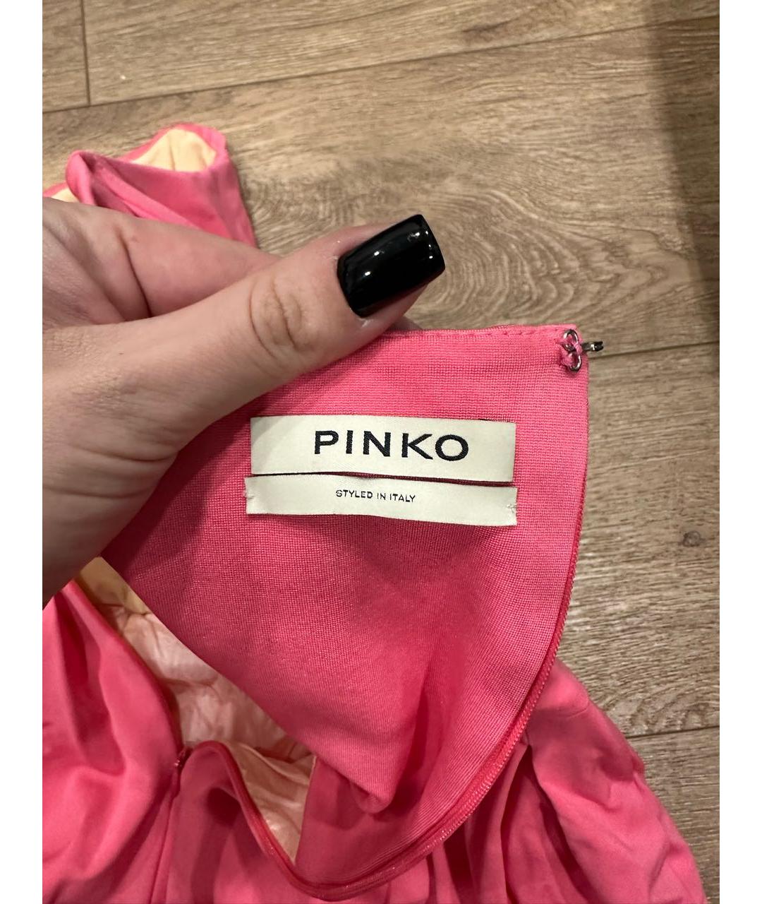 PINKO Розовое вискозное коктейльное платье, фото 3