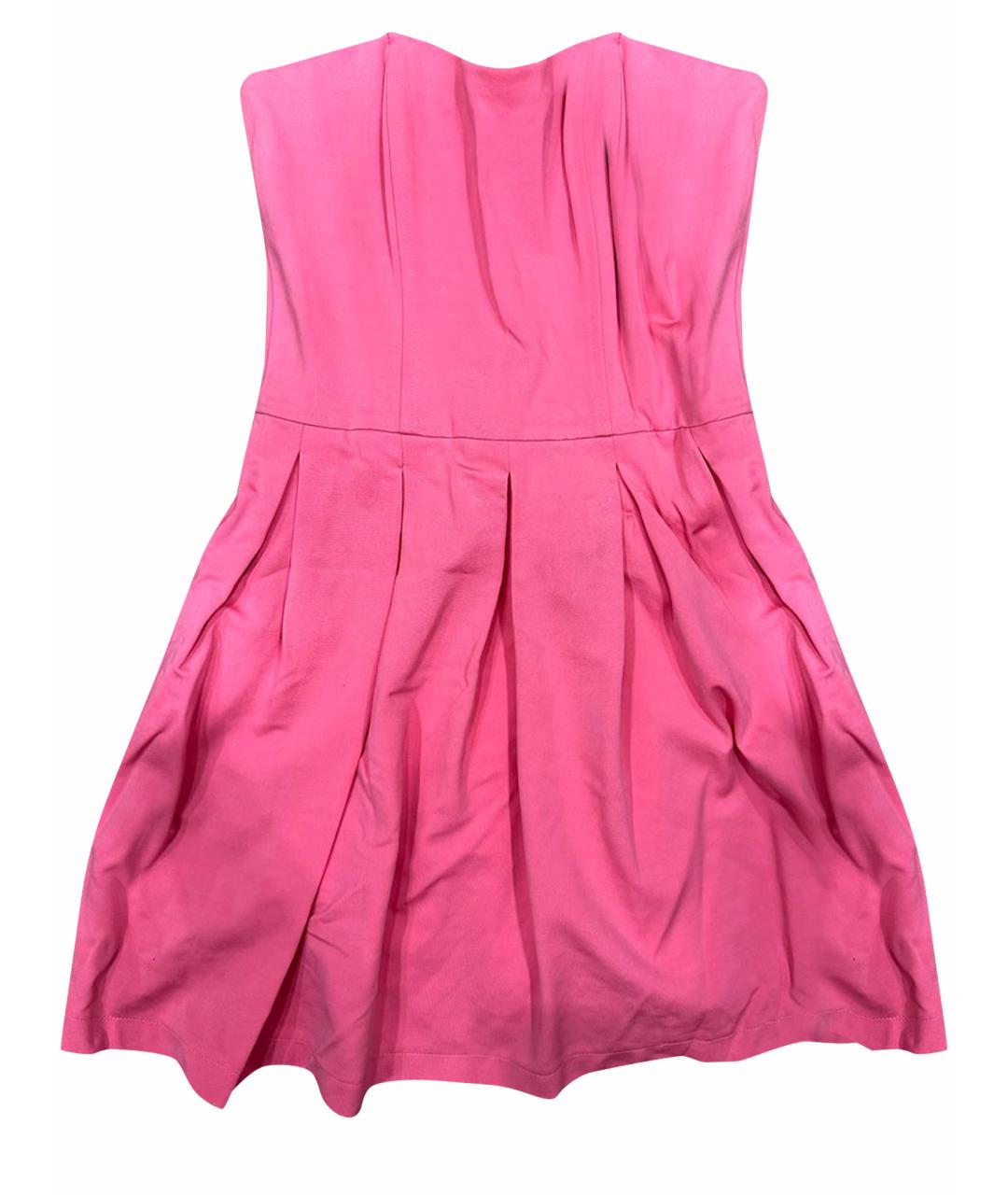 PINKO Розовое вискозное коктейльное платье, фото 1