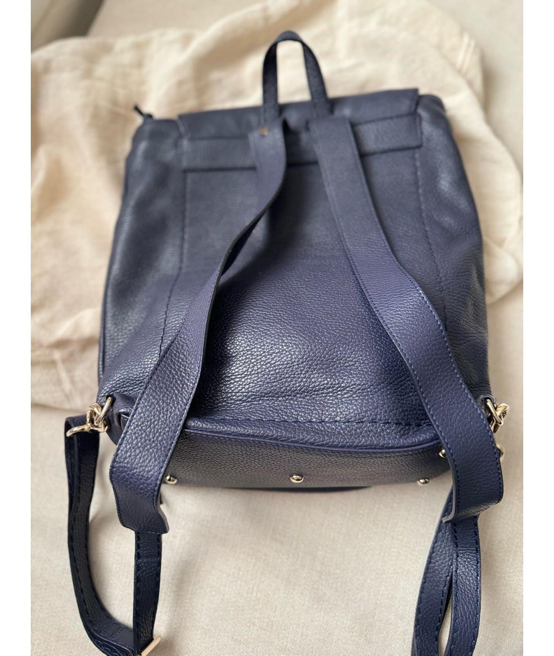 ZANELLATO Темно-синий кожаный рюкзак, фото 3