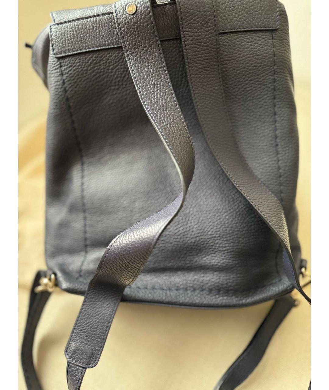 ZANELLATO Темно-синий кожаный рюкзак, фото 8