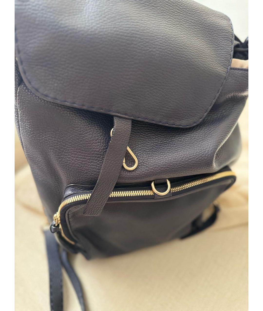 ZANELLATO Темно-синий кожаный рюкзак, фото 2