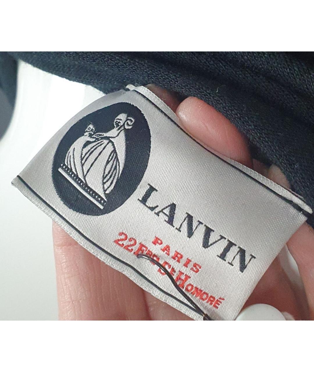 LANVIN Черное шерстяное платье, фото 3