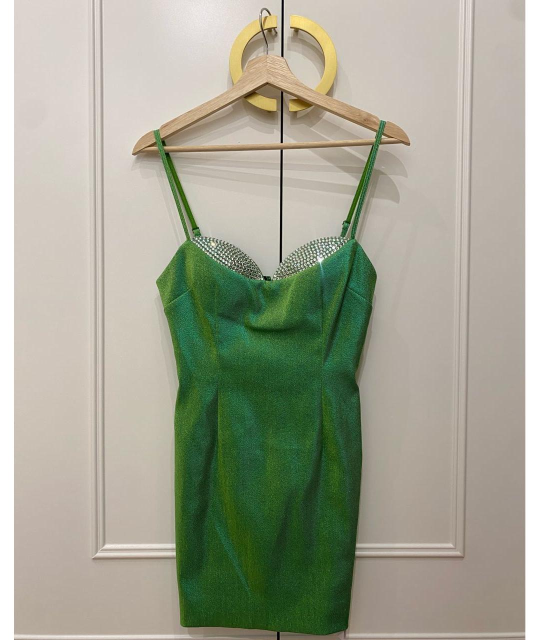 AREA Зеленые коктейльное платье, фото 2
