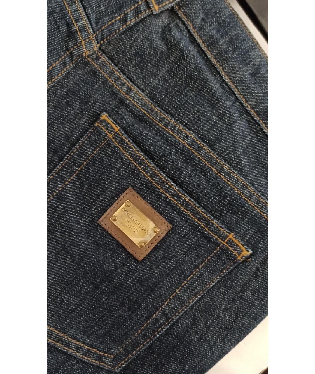 DOLCE&GABBANA Хлопковые прямые джинсы, фото 4