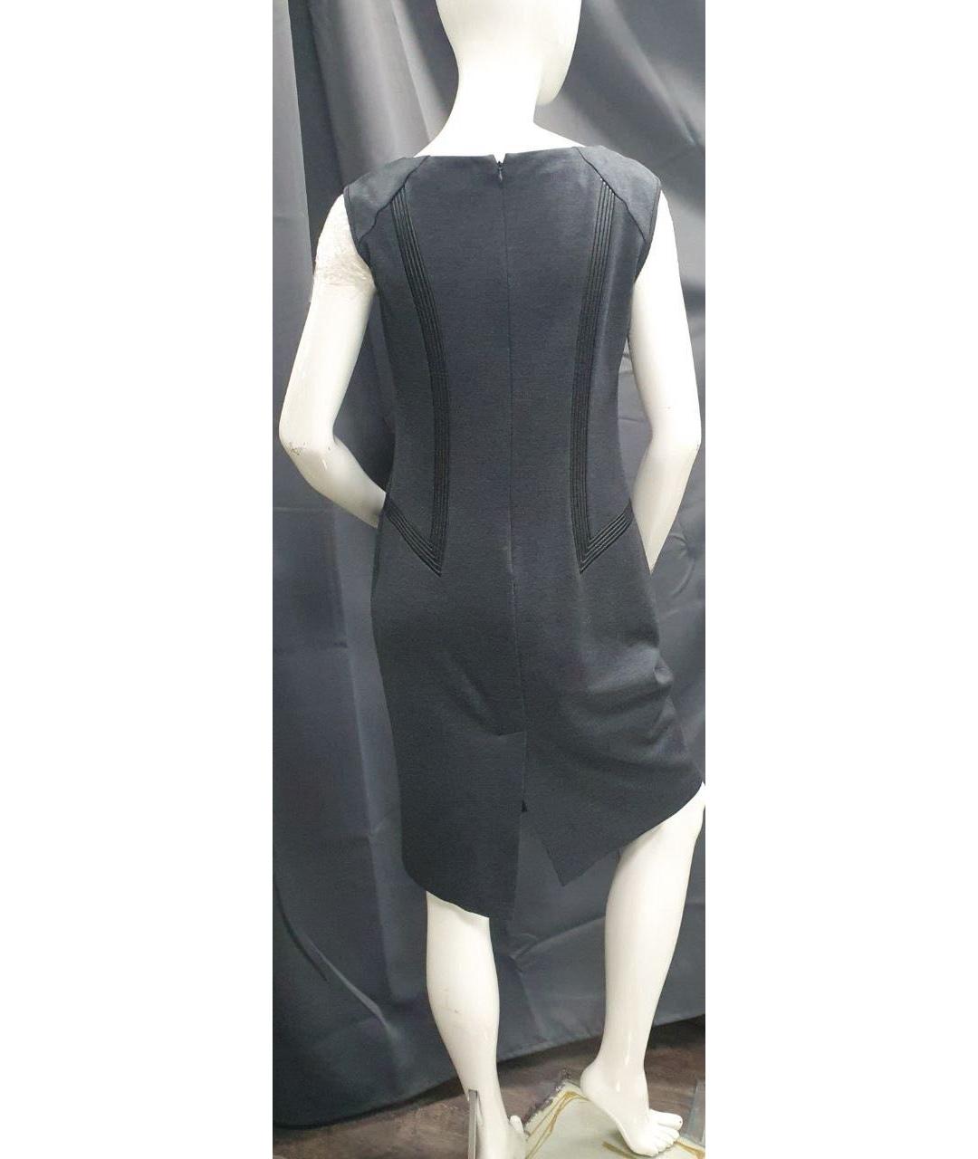 BLUMARINE Черное шерстяное коктейльное платье, фото 2