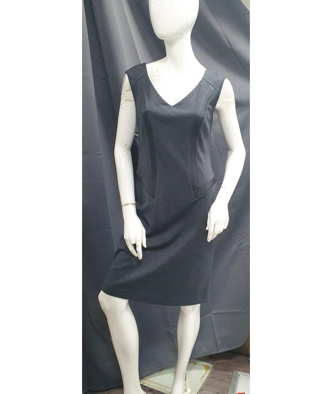 BLUMARINE Черное шерстяное коктейльное платье, фото 6