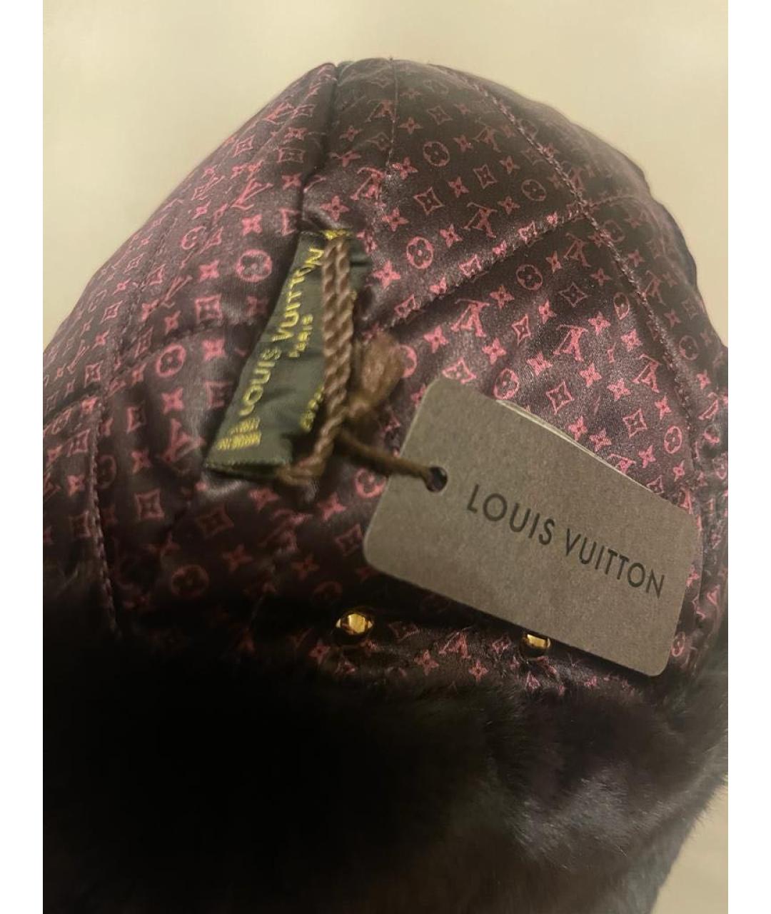 LOUIS VUITTON Бордовая шапка, фото 8