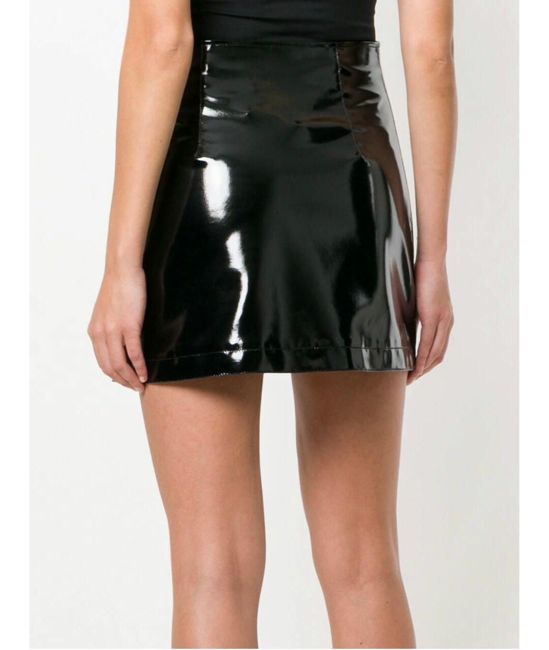 BROGNANO Черная полиэстеровая юбка мини, фото 2