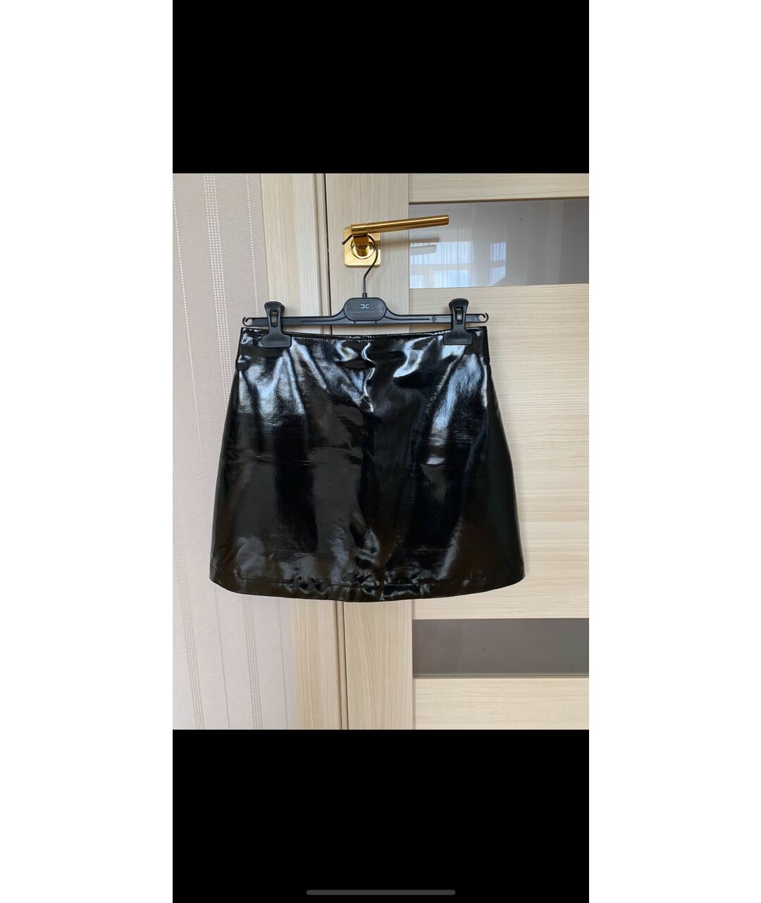 BROGNANO Черная полиэстеровая юбка мини, фото 3