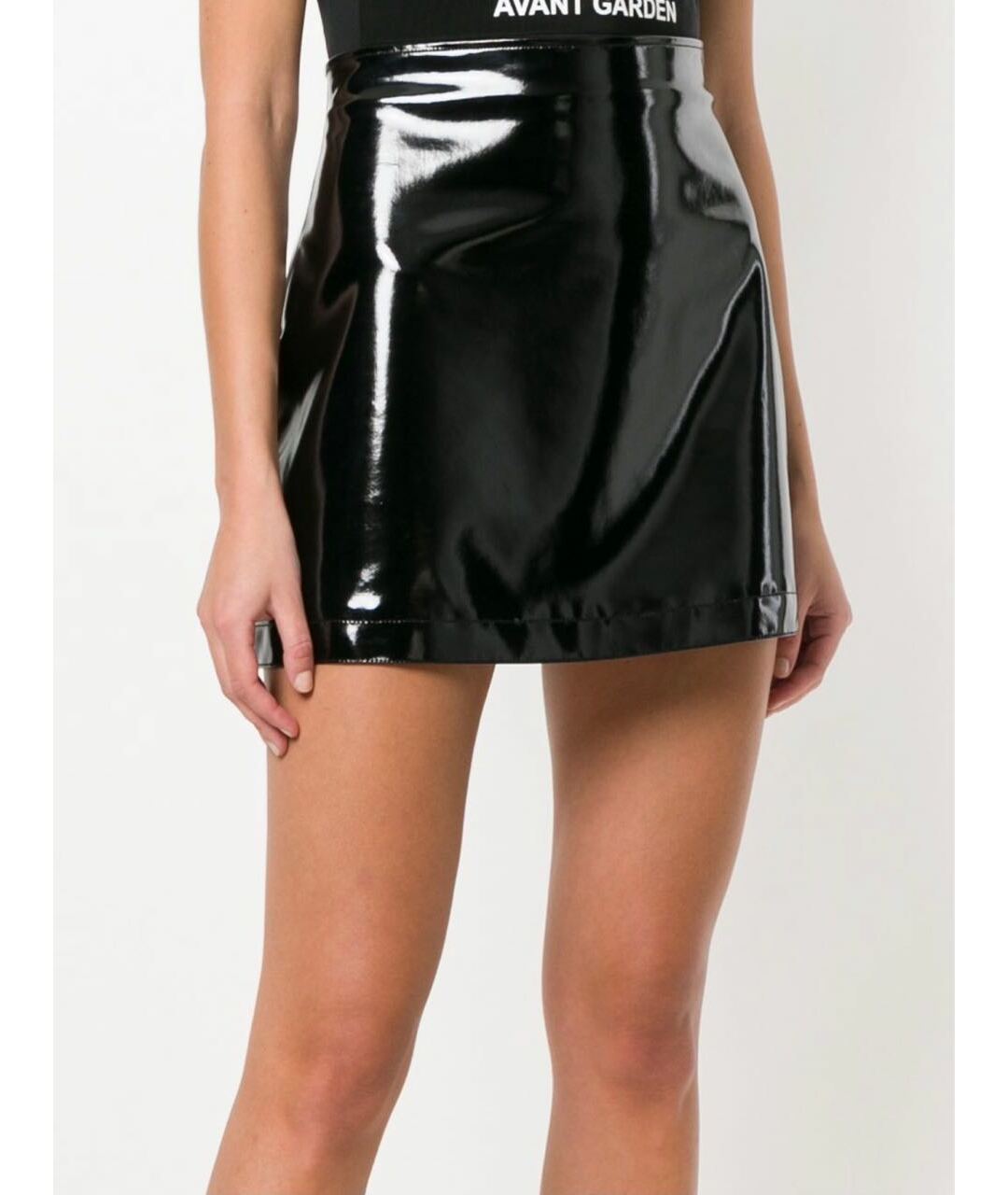 BROGNANO Черная полиэстеровая юбка мини, фото 6