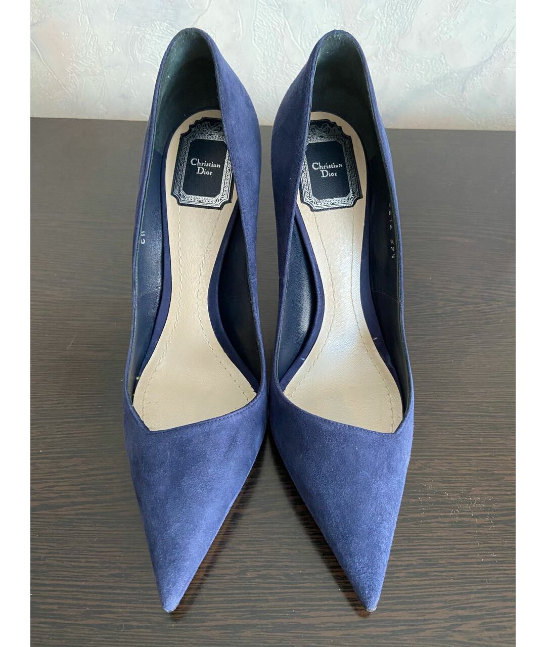 CHRISTIAN DIOR PRE-OWNED Синие замшевые туфли, фото 2