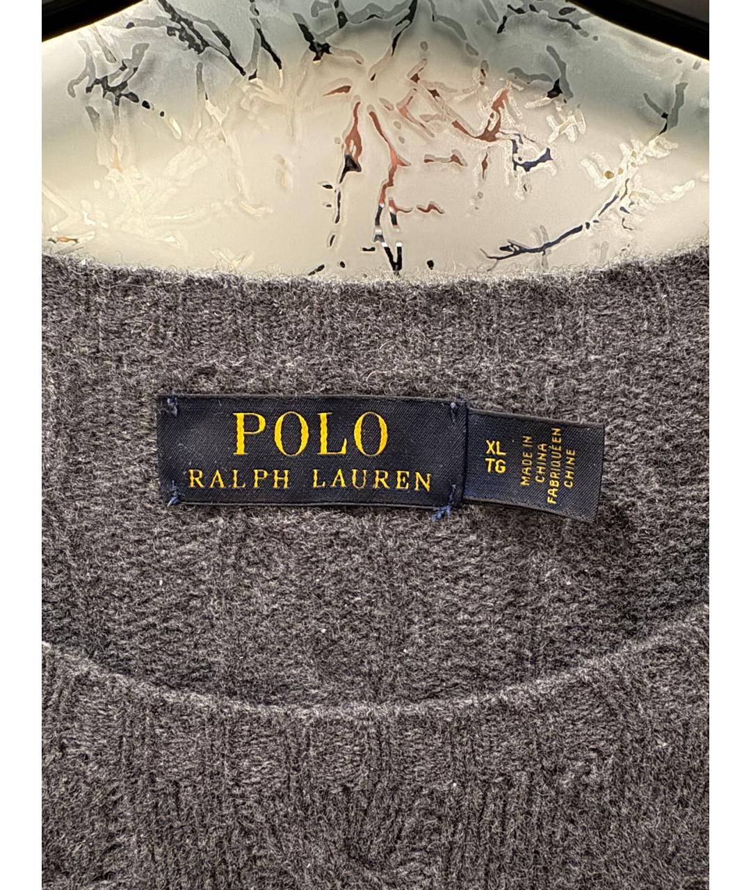POLO RALPH LAUREN Серый шерстяной джемпер / свитер, фото 4