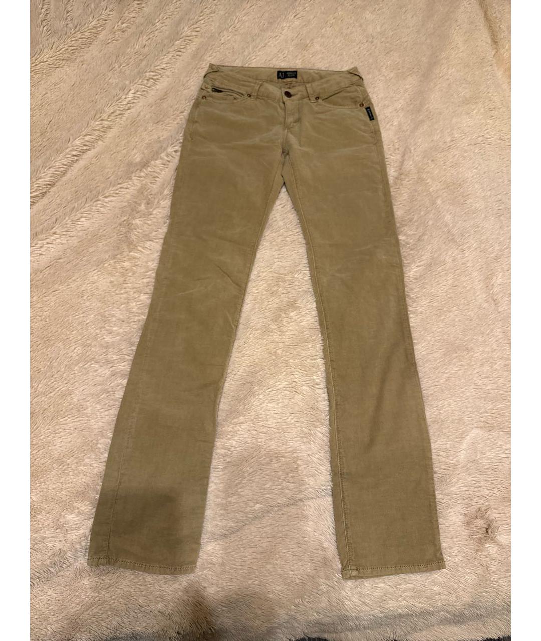 ARMANI JEANS Бежевые хлопко-эластановые джинсы слим, фото 7