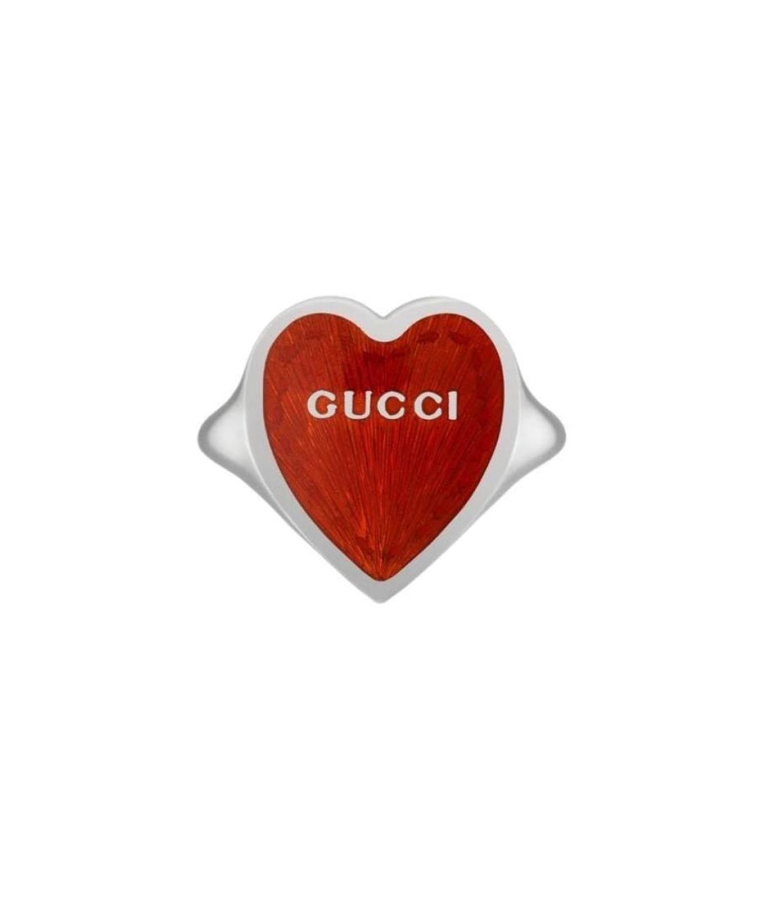 GUCCI Красное серебряное кольцо, фото 1