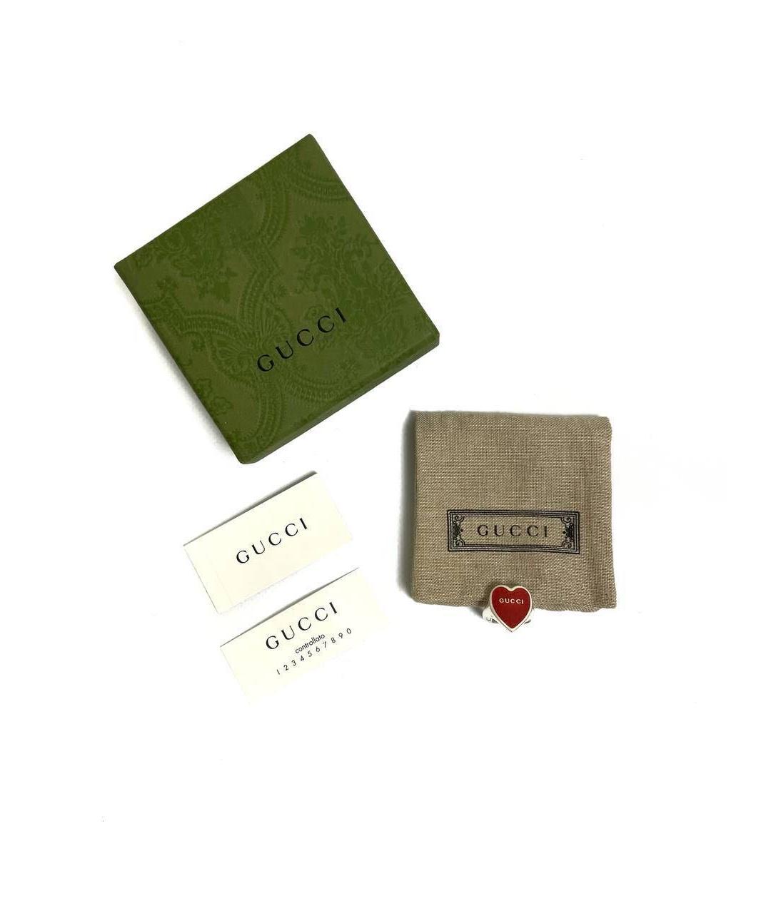 GUCCI Красное серебряное кольцо, фото 2