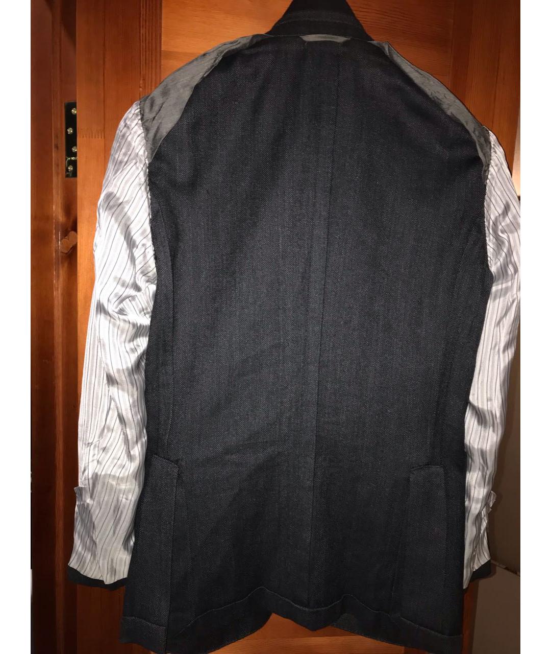 ERMENEGILDO ZEGNA Антрацитовый шерстяной пиджак, фото 4