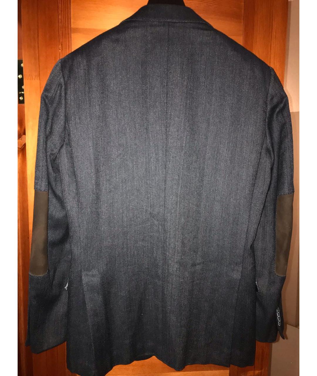 ERMENEGILDO ZEGNA Антрацитовый шерстяной пиджак, фото 2