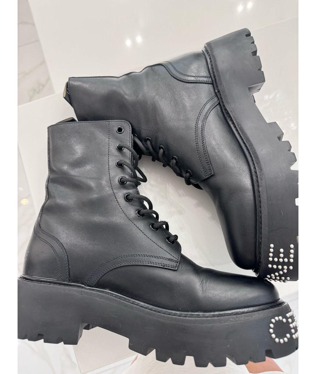 CELINE PRE-OWNED Черные кожаные ботинки, фото 6