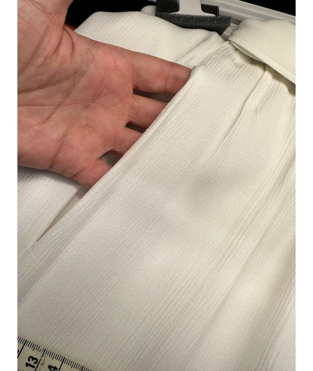 CEDRIC CHARLIER Белые брюки широкие, фото 5