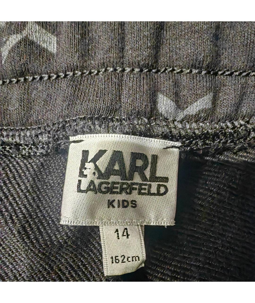 KARL LAGERFELD KIDS Черный хлопковый комплект, фото 7