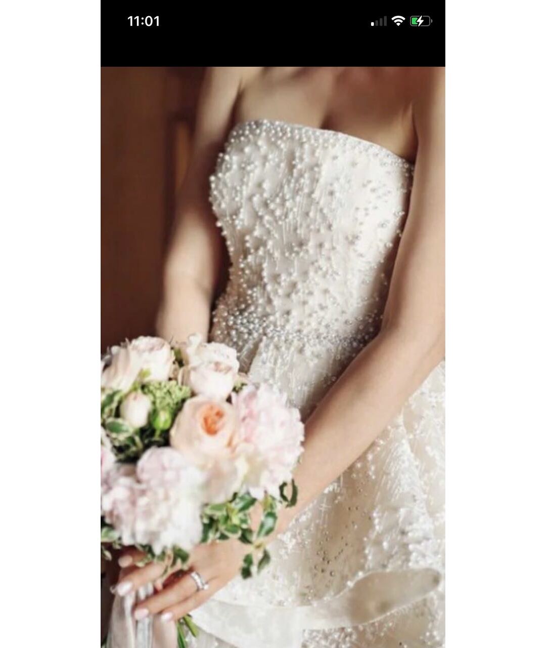SAIID KOBEISY Бежевое кружевное свадебное платье, фото 4