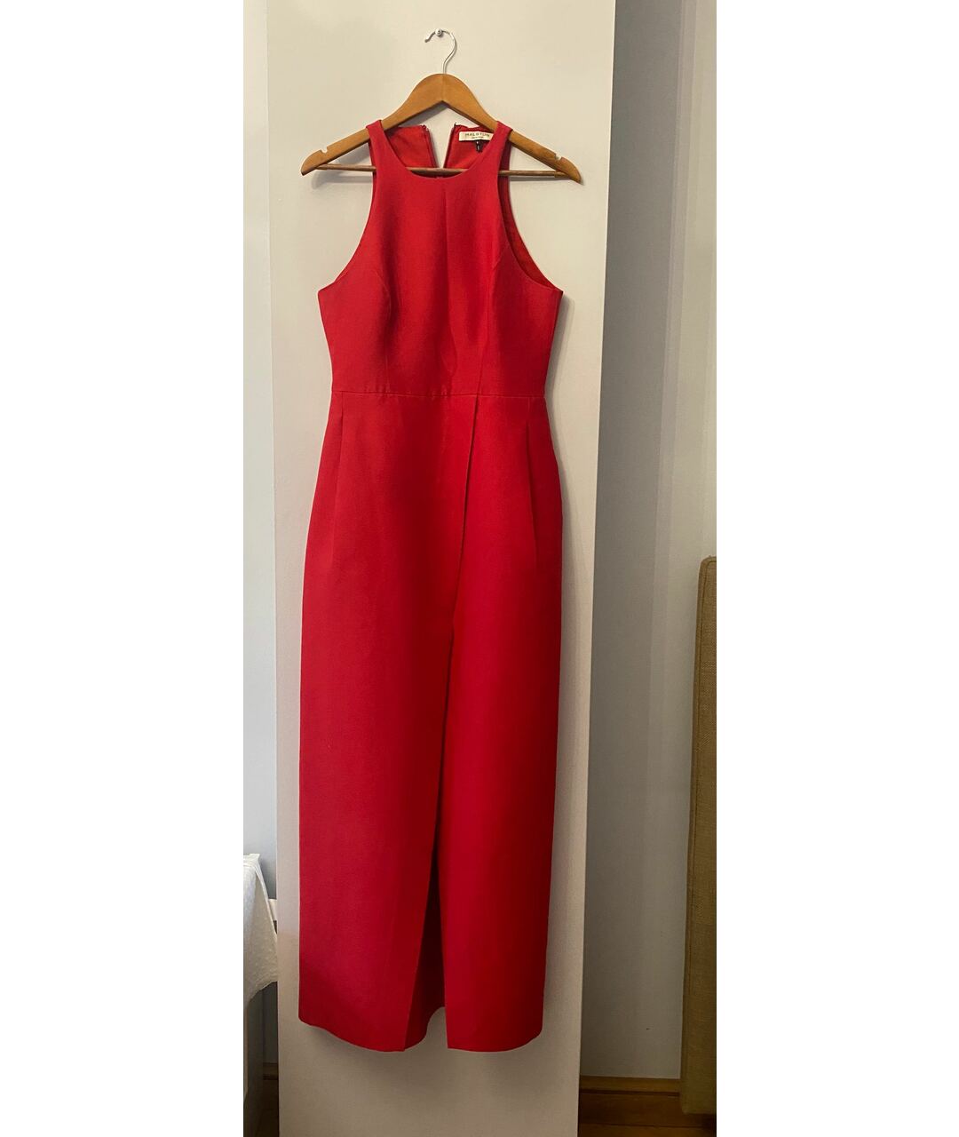 HALSTON HERITAGE Красное хлопковое повседневное платье, фото 7