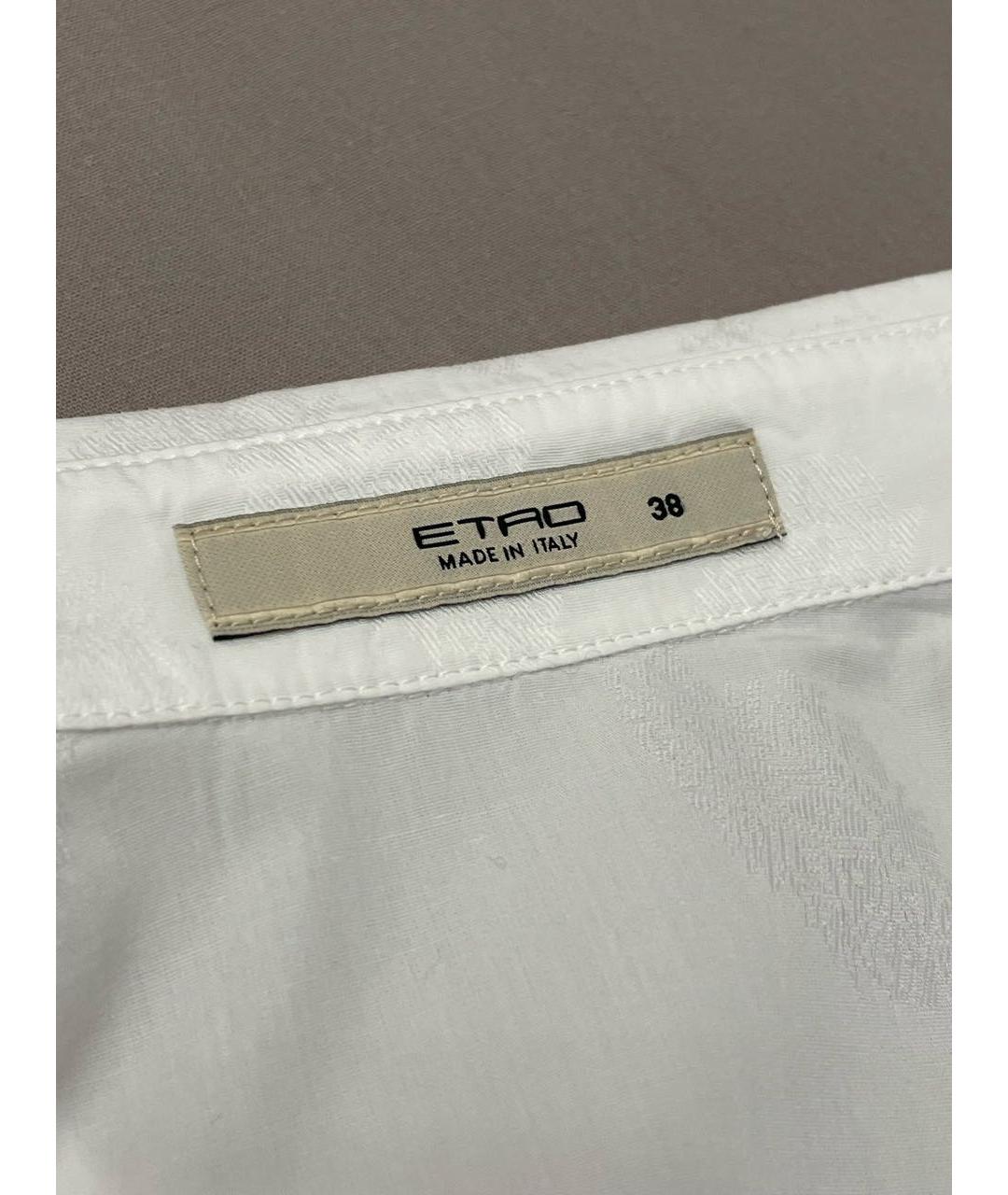 ETRO Белая хлопковая рубашка, фото 8