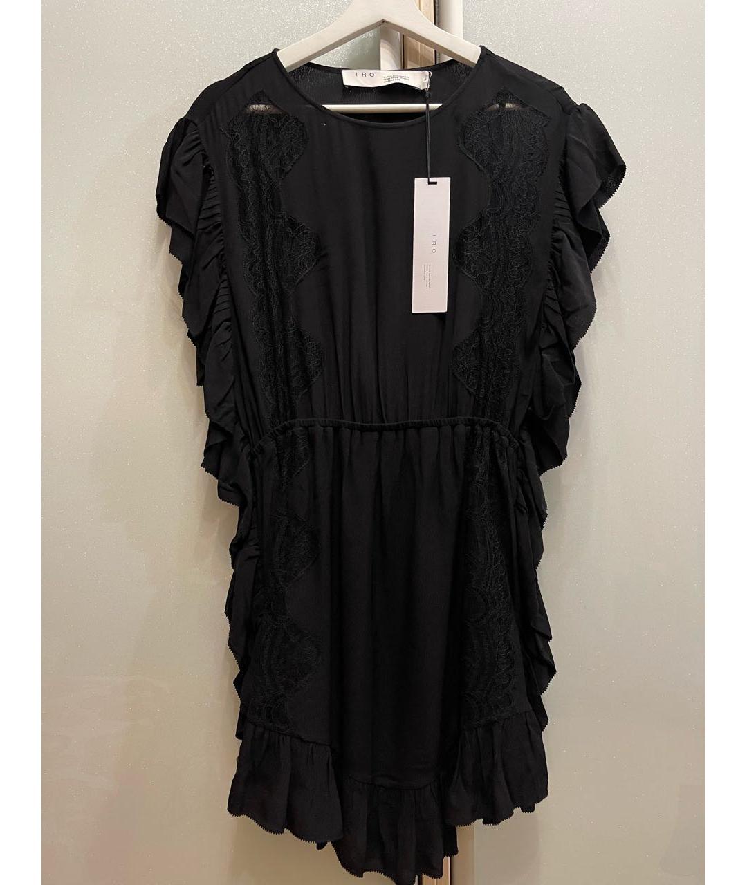 IRO Черное вискозное повседневное платье, фото 5