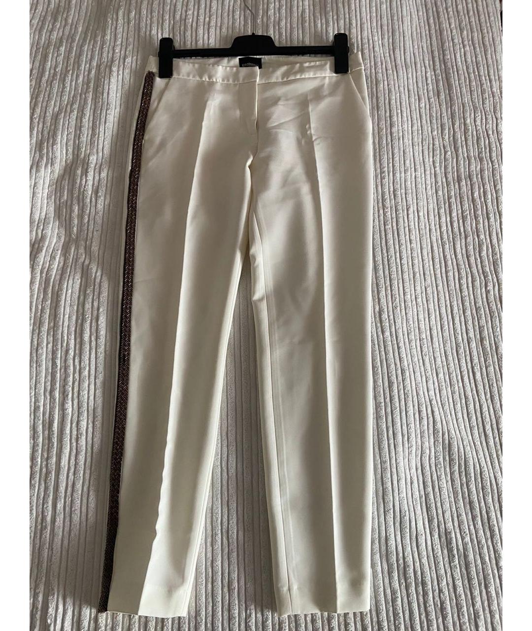 ERMANNO SCERVINO Белые полиэстеровые брюки узкие, фото 5
