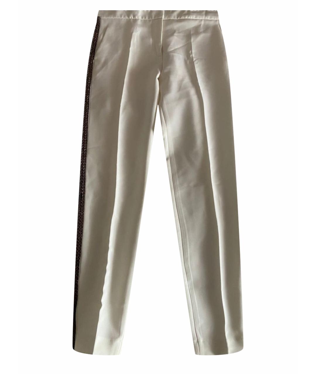 ERMANNO SCERVINO Белые полиэстеровые брюки узкие, фото 1