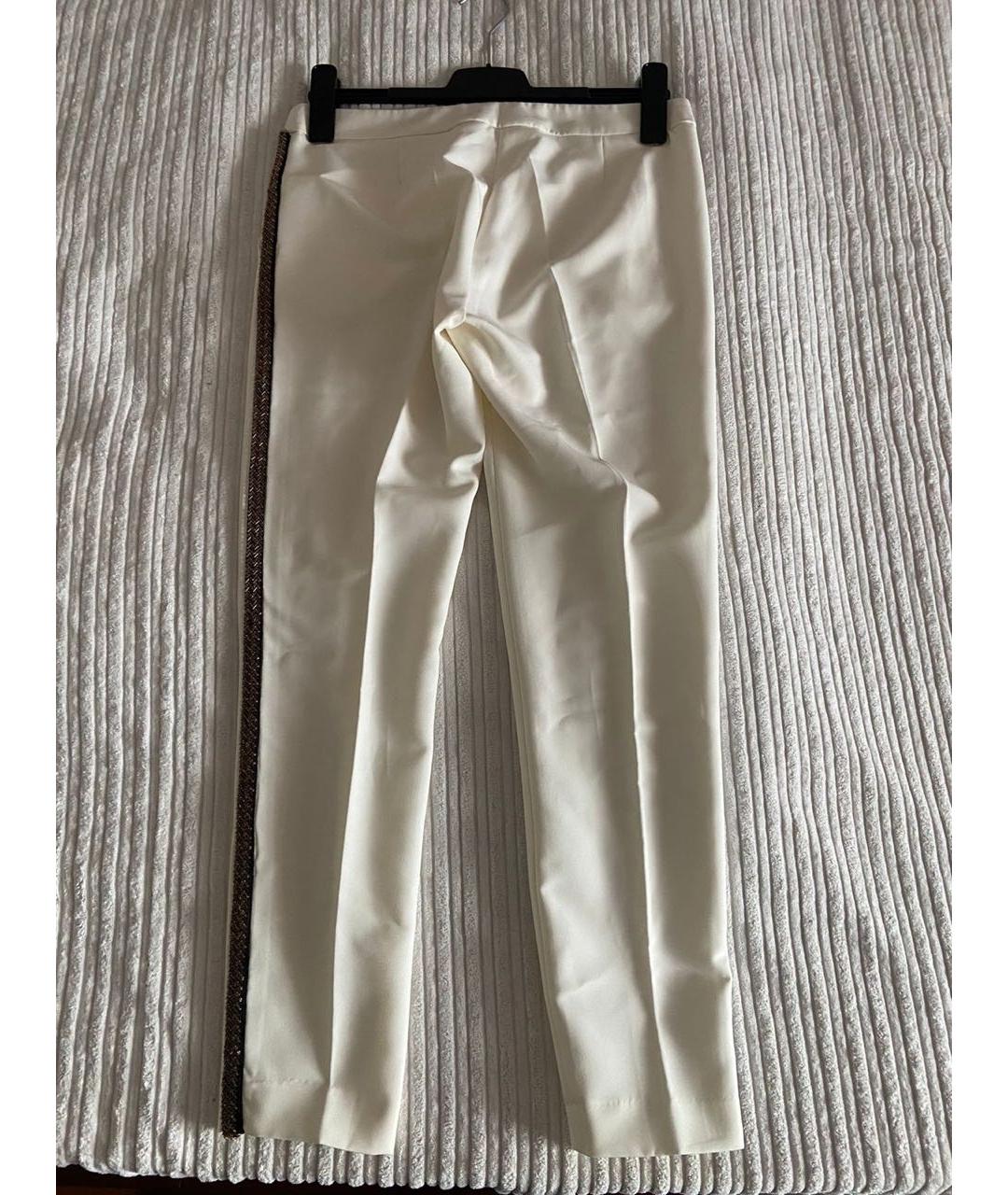ERMANNO SCERVINO Белые полиэстеровые брюки узкие, фото 2