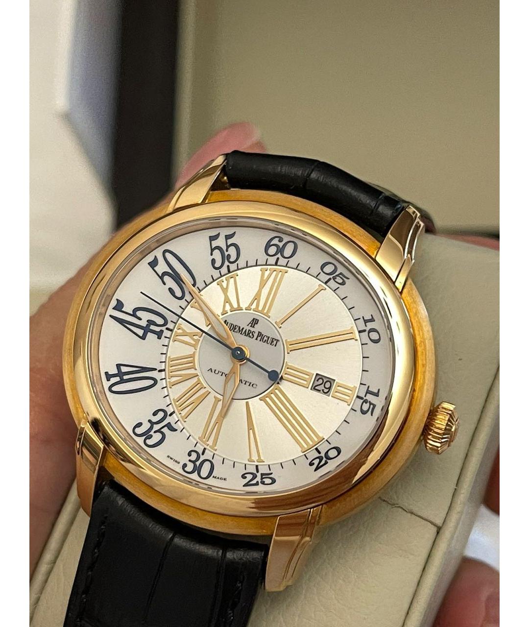 Audemars Piguet Черные часы из розового золота, фото 5