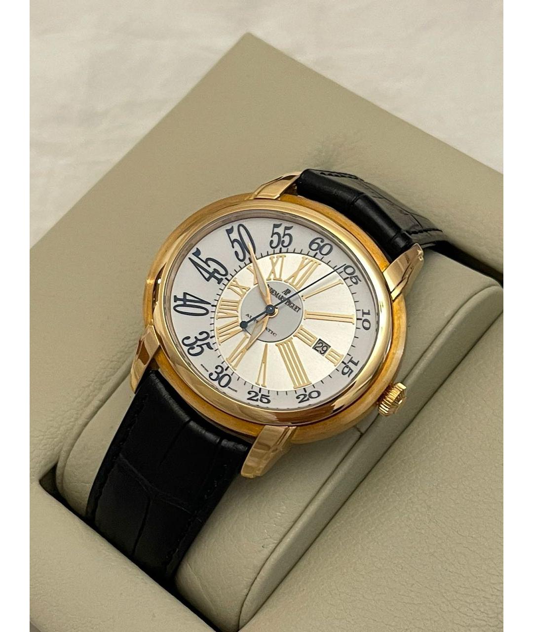 Audemars Piguet Черные часы из розового золота, фото 9