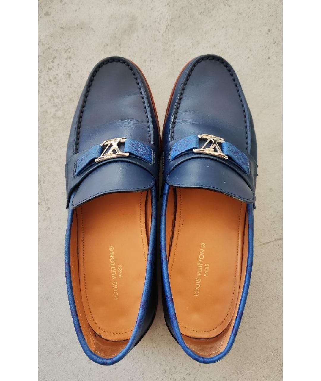 LOUIS VUITTON PRE-OWNED Темно-синие кожаные туфли, фото 3