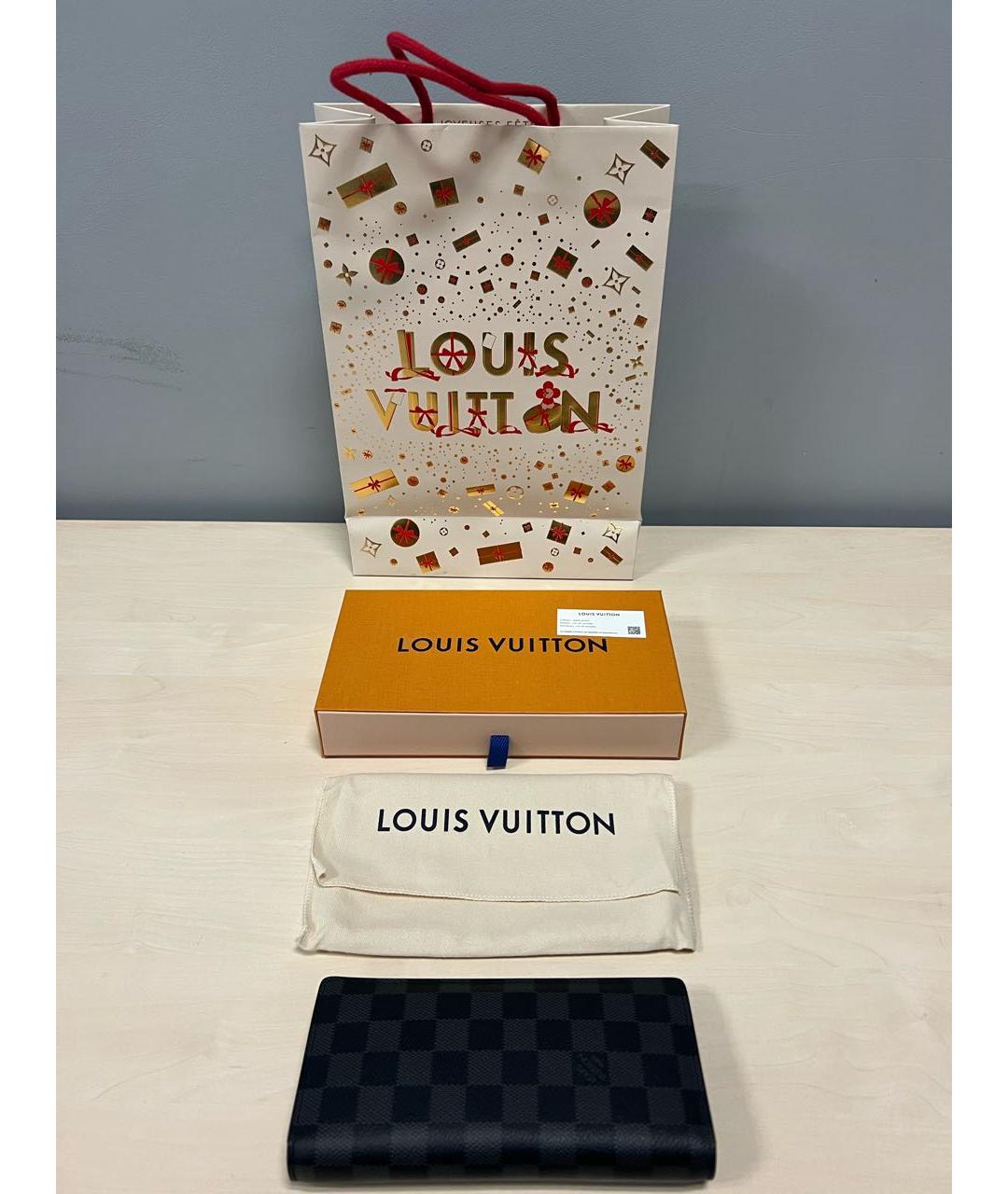 LOUIS VUITTON Черный кошелек, фото 6