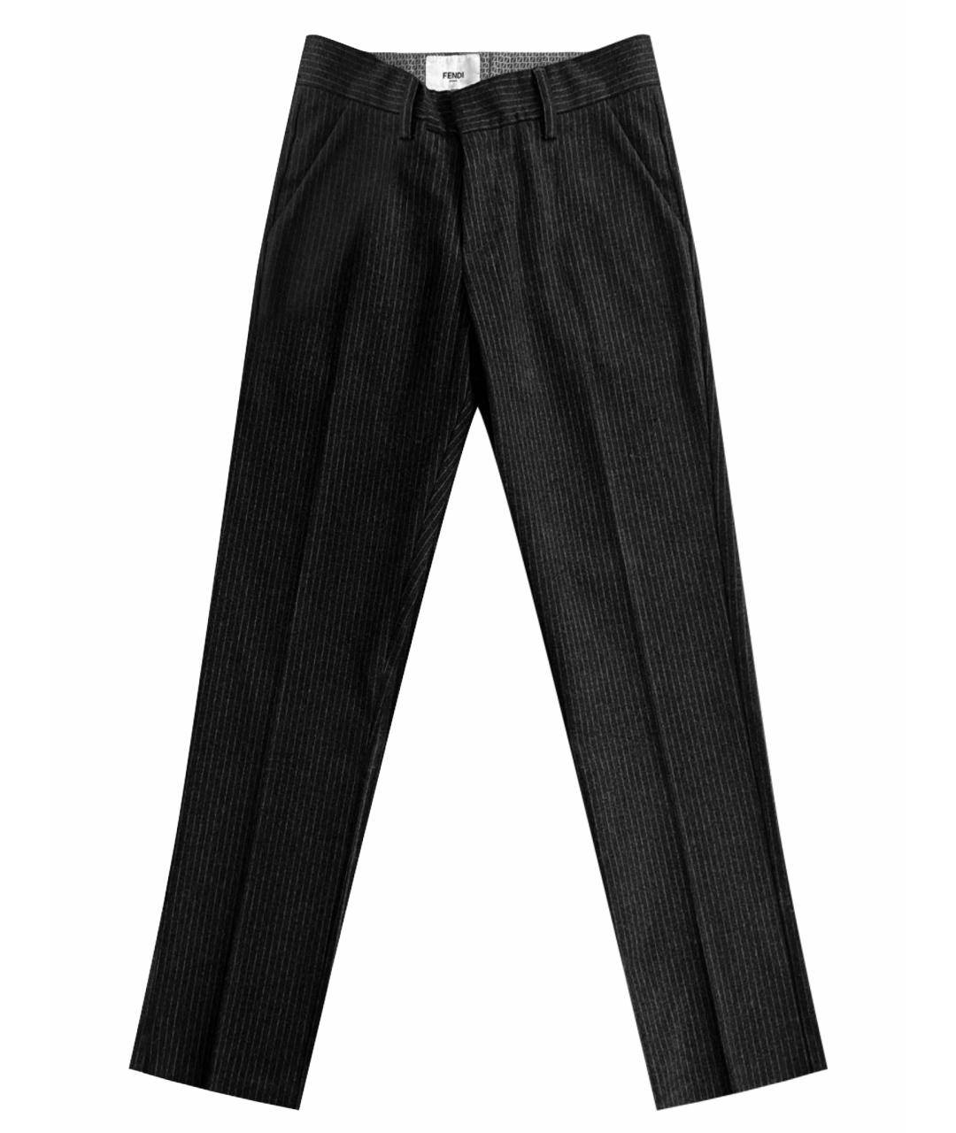 FENDI KIDS Антрацитовые полиэстеровые брюки и шорты, фото 1